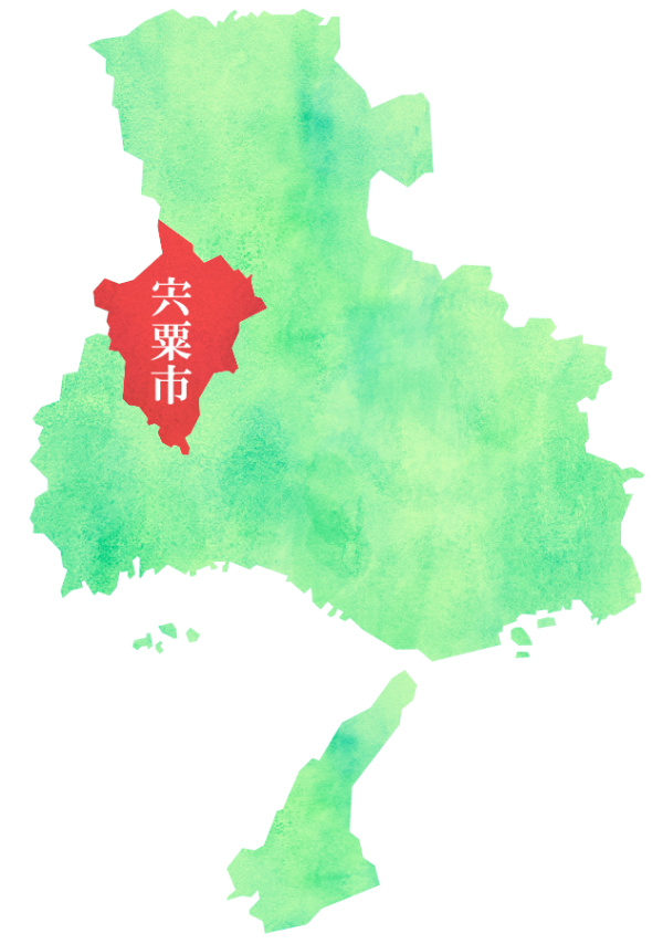 兵庫県の地図と宍粟市